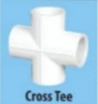 Picture of SUPREME AQUA GOLD MOULDED PIPE FITTING CROSS TREE - SCH80 CROSS TEE (Size-20mm)