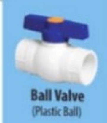 Picture of SUPREME AQUA GOLD MOULDED PIPE FITTING BALL VALVE (SOL. WELD) PLIASTIC BALL - SCH80 BALL VALVE (SOL. WELD) PLASTIC BALL (Size-15mm)