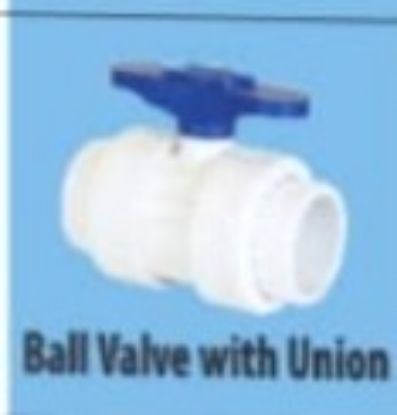 Picture of SUPREME AQUA GOLD MOULDED PIPE FITTING BALL VALVE WITH UNION - SCH80 BALL VALVE WITH UNION (SOL. WELD) (Size-15mm)