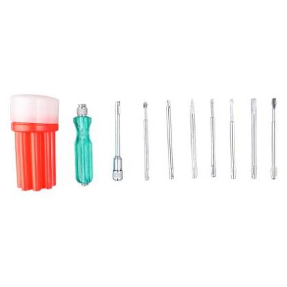 Picture of Eastman Screwdrivers Kit, Transparent Acetate Handle With Neon Blub Tester (500v), E-2101A , 8pcs. 