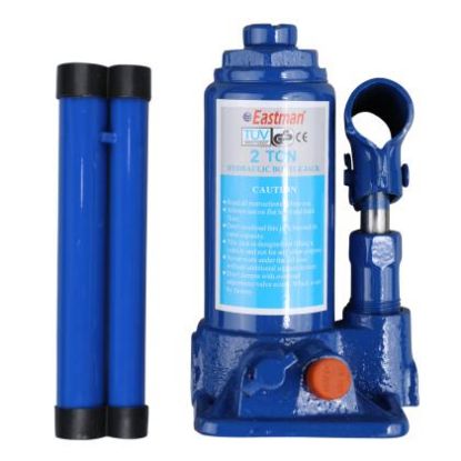 Picture of Eastman Hydraulic Bottle Jacks for All Cars, Alloy Steel, Heavy Duty  Blue Colour Set Of 01, Capacity 3 Ton, E-2258